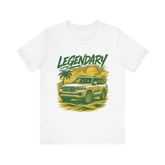 Legendary Adventure T-Shirt | Unisex Casual Tee for Car Enthusiasts | Halal Streetwear | Bold Print for Road Trips & Gifts